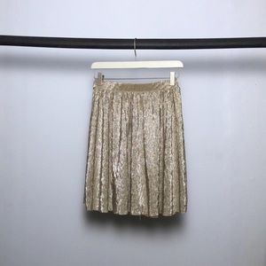 Metallic gold skirt